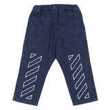 Off-White Navy Type Logo Denim Jeans