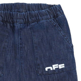 Off-White Navy Type Logo Denim Jeans