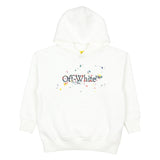 Off-White Ivory Bookish Splat Logo Hoodie