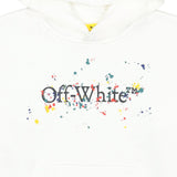 Off-White Ivory Bookish Splat Logo Hoodie