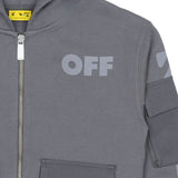 Off-White Grey Garment Dyed Cargo Hoodie