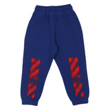 Off-White Blue Arrow Spray Logo Sweatpants