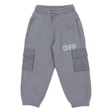 Off-White Grey Garment Dyed Cargo Sweatpants