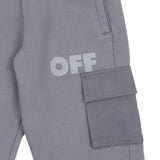 Off-White Grey Garment Dyed Cargo Sweatpants