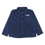 Off-White Blue Type Logo Denim Shirt