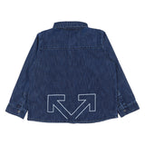 Off-White Blue Type Logo Denim Shirt