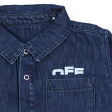 Off-White Blue Type Logo Denim Shirt