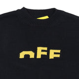 Off-White Black Yellow Logo Sweater