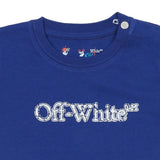 Off-White Blue Big Bookish Crackle Logo T-Shirt