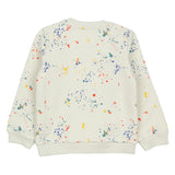 Off-White Light Grey Splat Crewneck Logo Sweatshirt