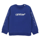 Off-White Blue Big Bookish Logo Print Sweatshirt