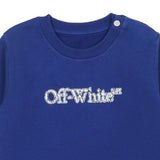 Off-White Blue Big Bookish Logo Print Sweatshirt