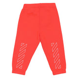 Off-White Red Logo Print Sweatpants