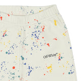 Off-White Light Grey Splat Sweat Logo Pants