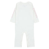 Off-White White Big Bookish Logo & Diagonal Print Romper Set