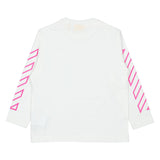 Off-White White Diag Outline Flock Full Sleeve T-Shirt