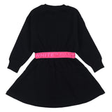 Off-White Black Industrial Logo Sweatshirt Dress