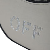Off-White Grey Studded Logo Shoulder Bag