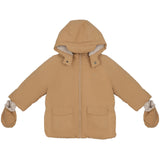 Mayoral Beige Hooded Jacket With Gloves