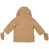 Mayoral Beige Hooded Jacket With Gloves