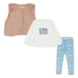 Mayoral Multicolor Cardigan With T-Shirt and Legging