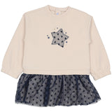 Mayoral Cream Star Embroidery Dress