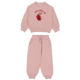 Mayoral Peach Strawberry Embroidered Tracksuit