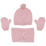 Mayoral Pink Hat With Scarf and Gloves Woolen