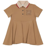 Fendi Brown Kids Logo Polo Dress