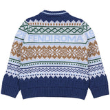 Fendi Blue Printed Fair Isle Pattern Sweater