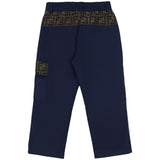 Fendi Navy Jacquard Trousers