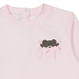 Fendi Pink Cotton Baby Sweatshirt With Teddy Bear Print