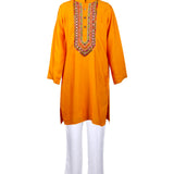 Rang Mustard Hand-Embroidered Kurta