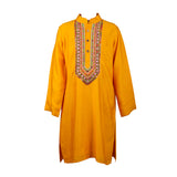 Rang Mustard Hand-Embroidered Kurta