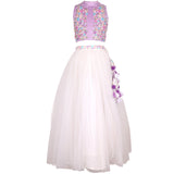 Rang Lavender & White Embroidered Lehenga Choli