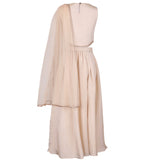 Rang Cream Bird & Floral Embroidered Lehenga Set