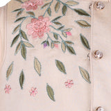 Rang Cream Embroidered Nehru Jacket & Kurta Set