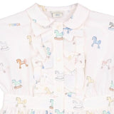Fendi White Horse Printed Dress