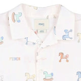 Fendi White Rocking Horse Shirt In Cotton