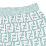 Fendi Green FF Logo Shorts In Knit