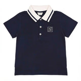 Fendi Navy Logo-Embroidered Polo Shirt In Cotton-Pique