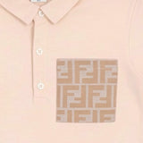 Fendi Beige Polo Shirt With Pocket