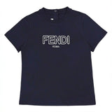Fendi Navy Blue Cotton T-Shirt