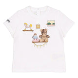 Fendi White Jersey Baby T-Shirt With Print