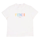 Fendi White Jersey Baby T-Shirt With Embroidery