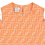 Fendi Orange FF Cold-Shoulder Dress In Cotton