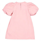 Fendi Pink Kids Puff-Sleeve Pattern Dress