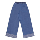Fendi Blue Wide-Leg Jeans In Lightweight Denim