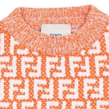 Fendi Orange Girls Cotton Sweater