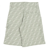 Fendi Green Kids Print Linen Shorts
